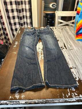 Big Star Vintage Collection Maddie Bootcut Thick Stitch Embellished Jeans 28R